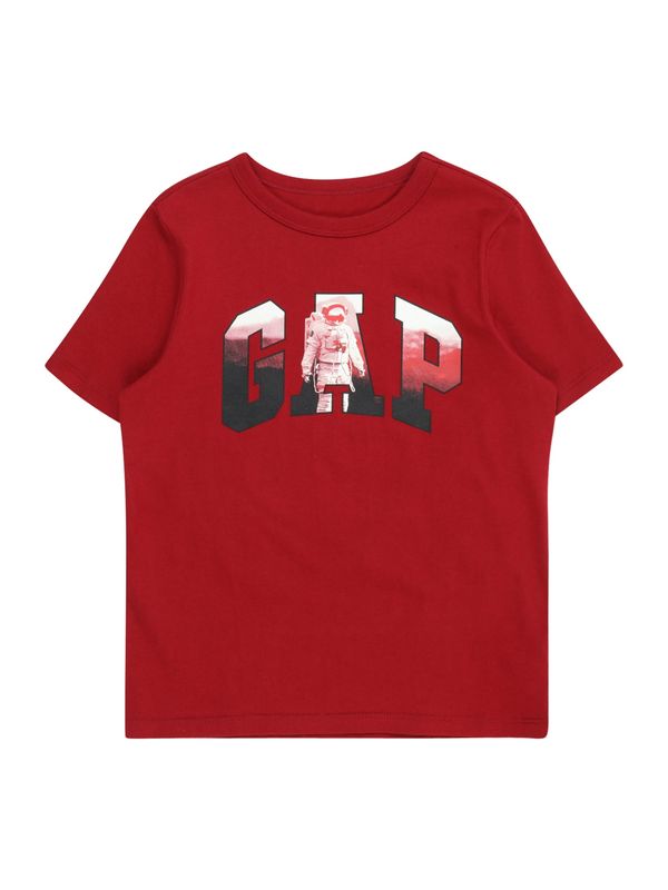 GAP GAP Тениска  антрацитно черно / черешово червено / светлочервено / бяло