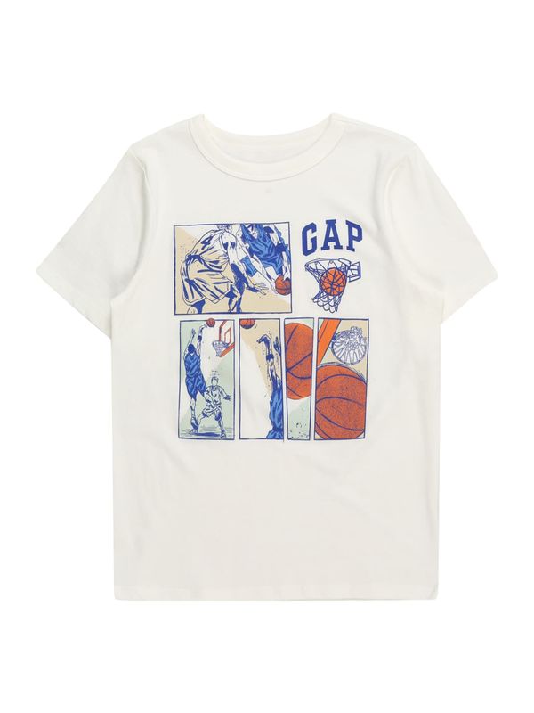 GAP GAP Тениска  бежово / синьо / тъмнооранжево / бяло