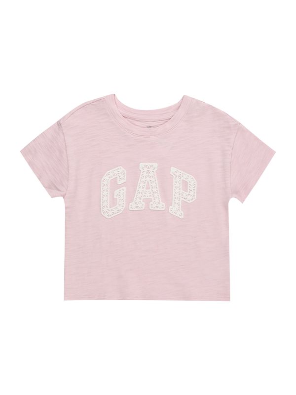 GAP GAP Тениска  бледорозово / бяло