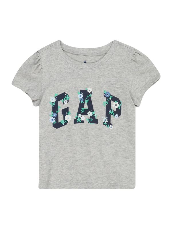 GAP GAP Тениска 'BRANNANS'  морскосиньо / сив меланж / смарагдово зелено / бяло