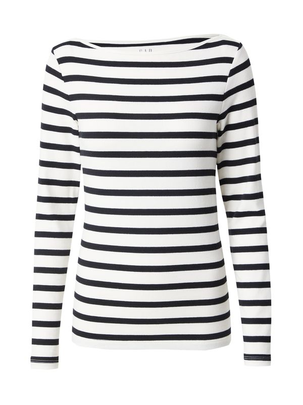 GAP GAP Тениска  черно / бяло