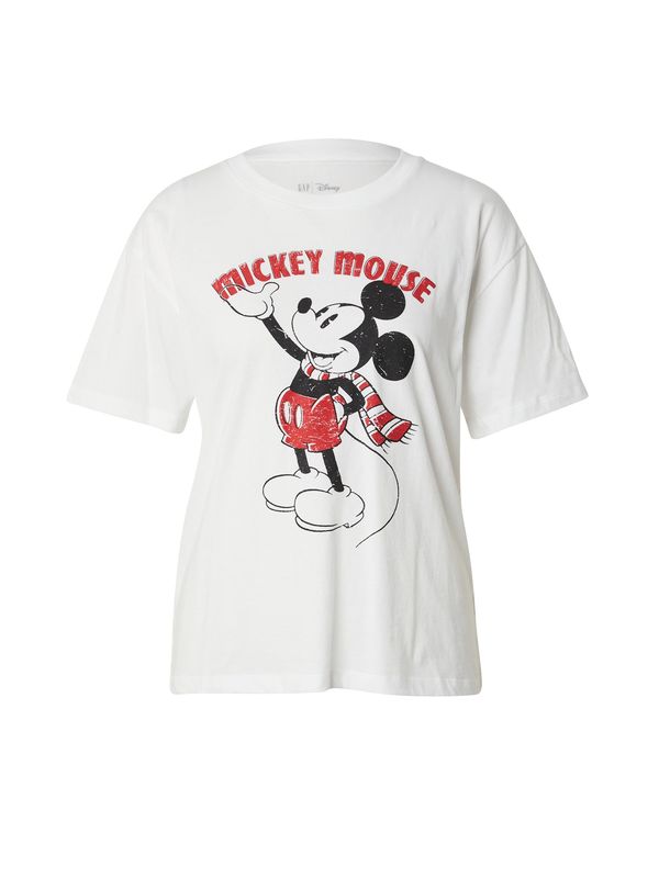 GAP GAP Тениска 'DISNEY MICKEY AND MINNIE'  светлочервено / черно / бяло