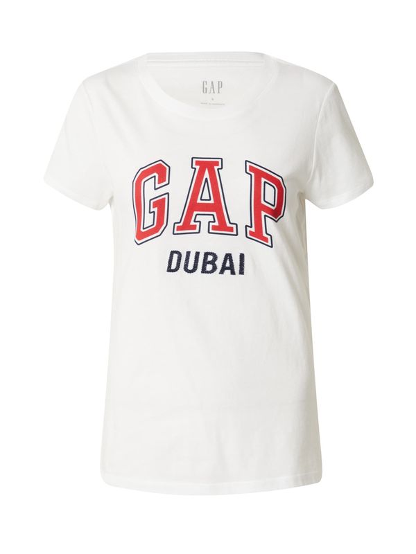 GAP GAP Тениска 'DUBAI'  червено / черно / бяло