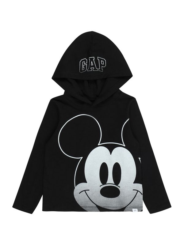 GAP GAP Тениска 'HOLIDAY'  светлосиво / черно / мръсно бяло