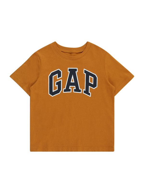 GAP GAP Тениска  камел / нощно синьо / бяло