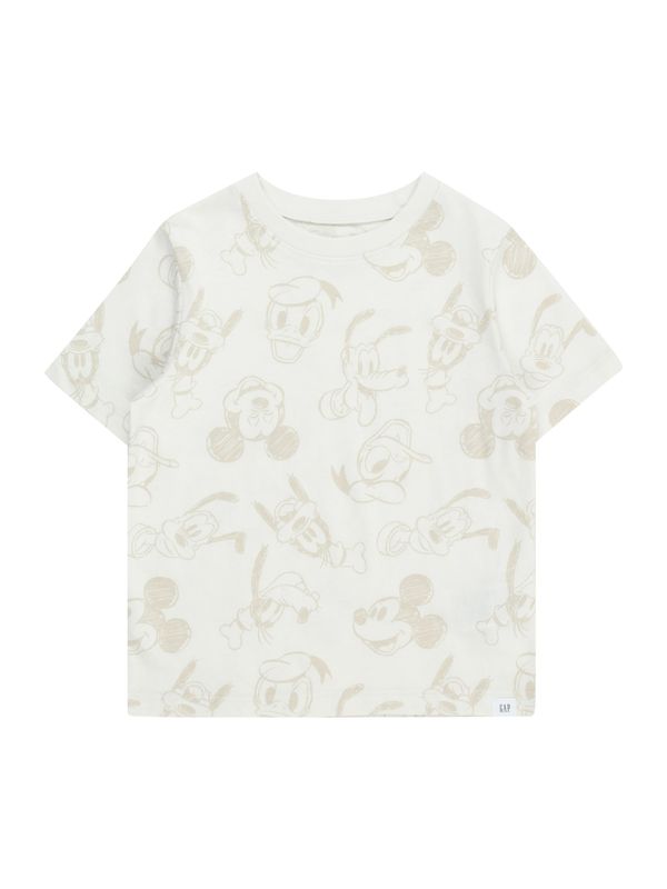 GAP GAP Тениска  кремаво / бял памук