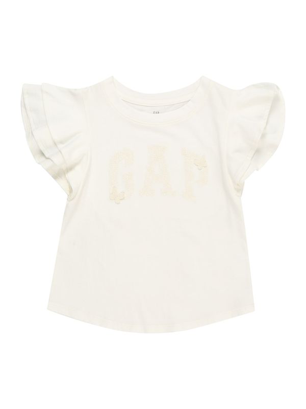 GAP GAP Тениска  кремаво / бяло