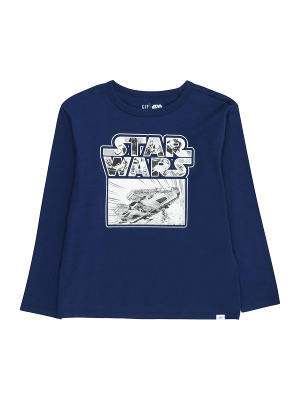 GAP GAP Тениска 'LICENSE'  нейви синьо / антрацитно черно / светлосиво