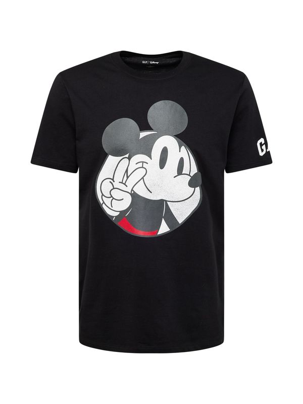 GAP GAP Тениска 'MICKEY'  антрацитно черно / червено / черно / бяло