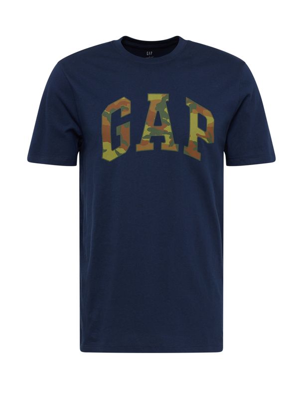GAP GAP Тениска 'NOVELTY'  нейви синьо / кафяво / каки / маслина