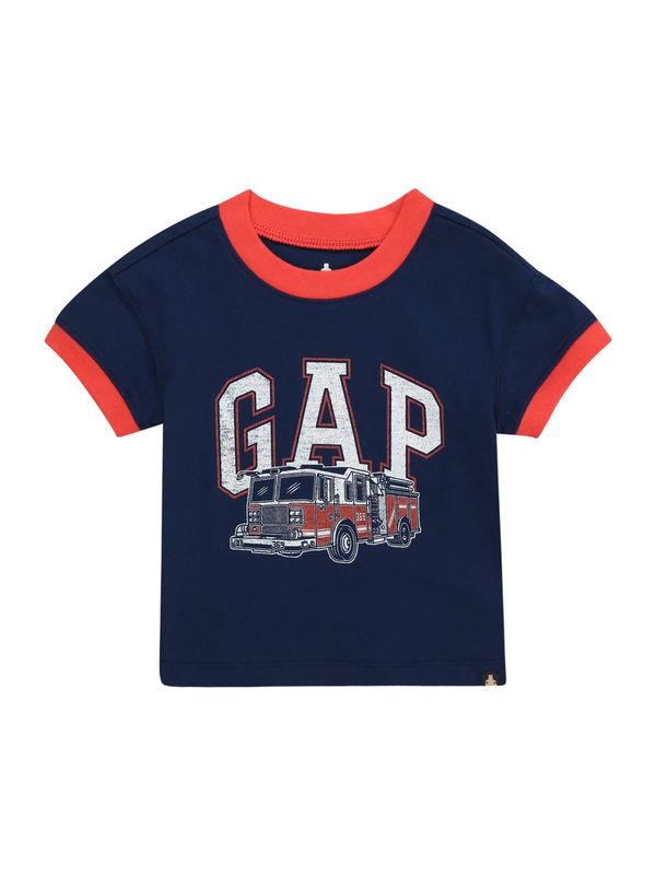 GAP GAP Тениска 'NOVELTY'  нейви синьо / светлосиво / оранжево