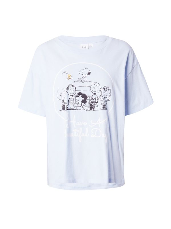 GAP GAP Тениска  пастелно синьо / жълто / черно