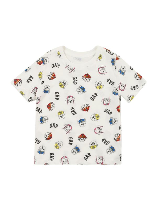 GAP GAP Тениска  синьо / жълто / черно / мръсно бяло