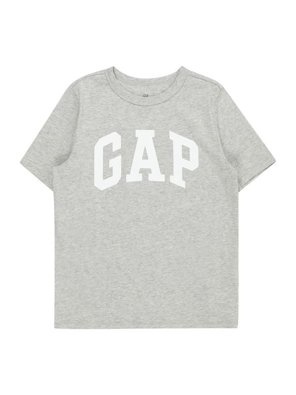 GAP GAP Тениска  сив меланж / бяло