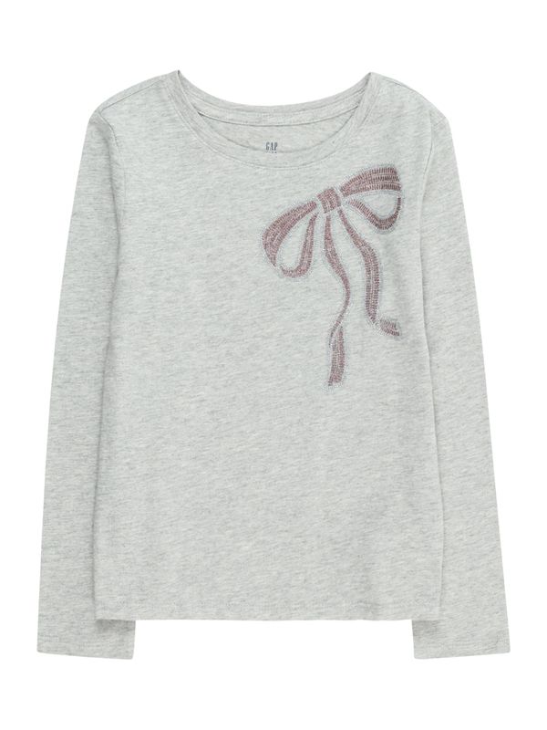 GAP GAP Тениска  сив меланж / светлорозово / сребърно