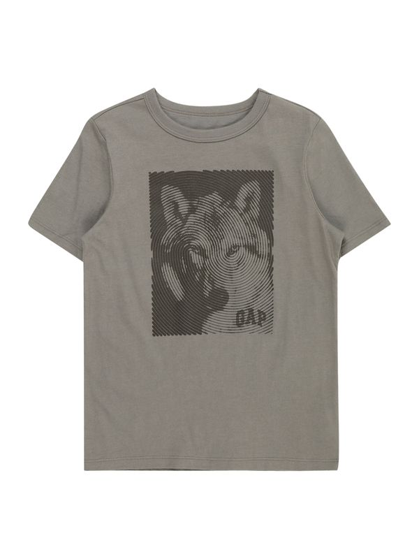 GAP GAP Тениска  сиво / антрацитно черно