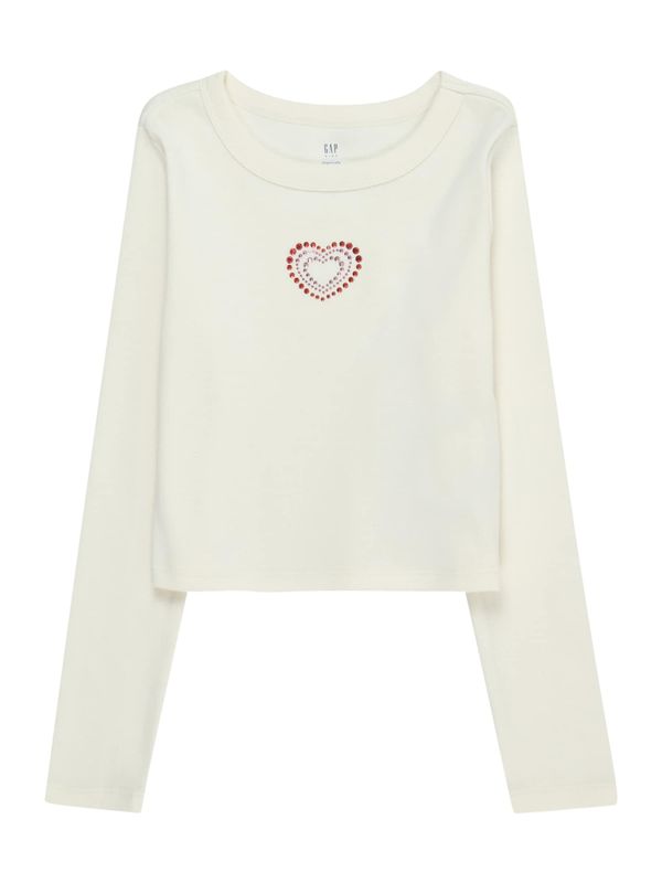 GAP GAP Тениска  слонова кост / бледорозово / червено
