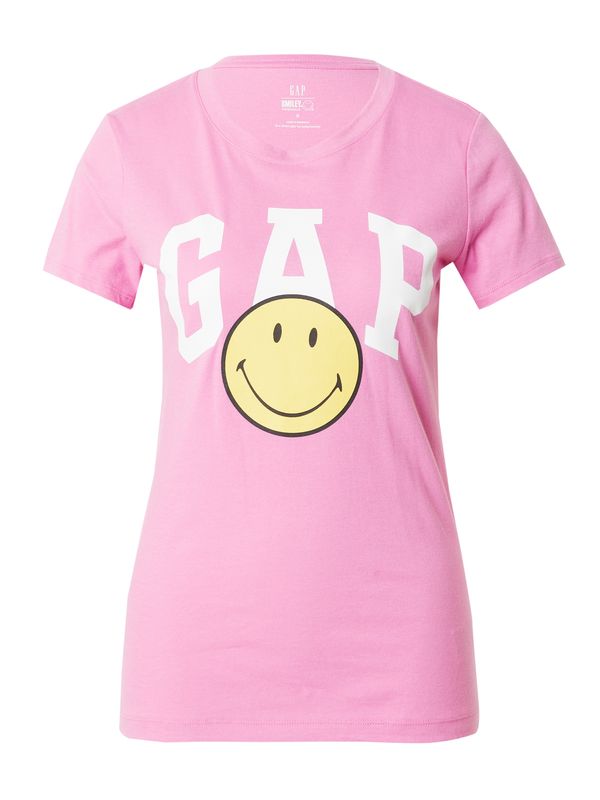 GAP GAP Тениска 'SMILEY'  светложълто / светлорозово / бяло