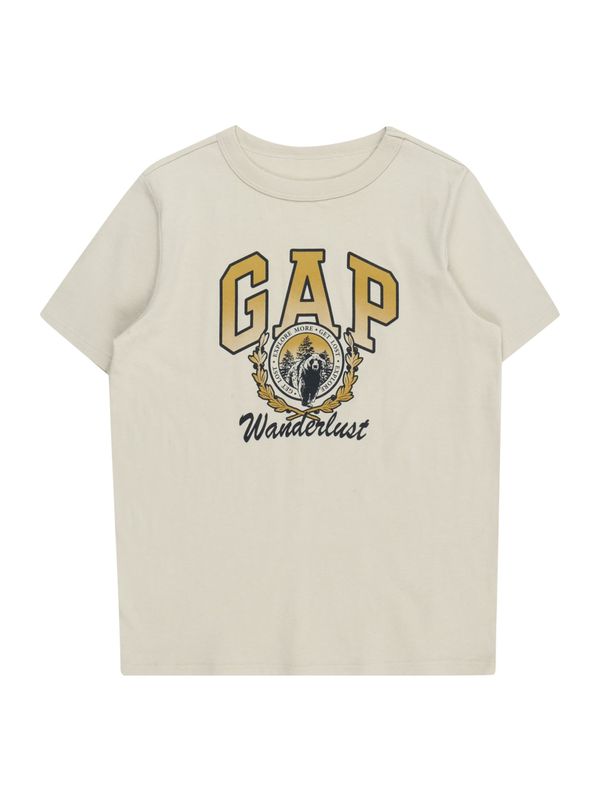 GAP GAP Тениска  светлобежово / горчица / черно