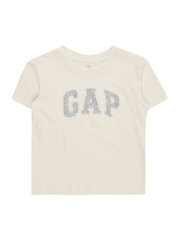 GAP GAP Тениска  светлобежово / сребърно