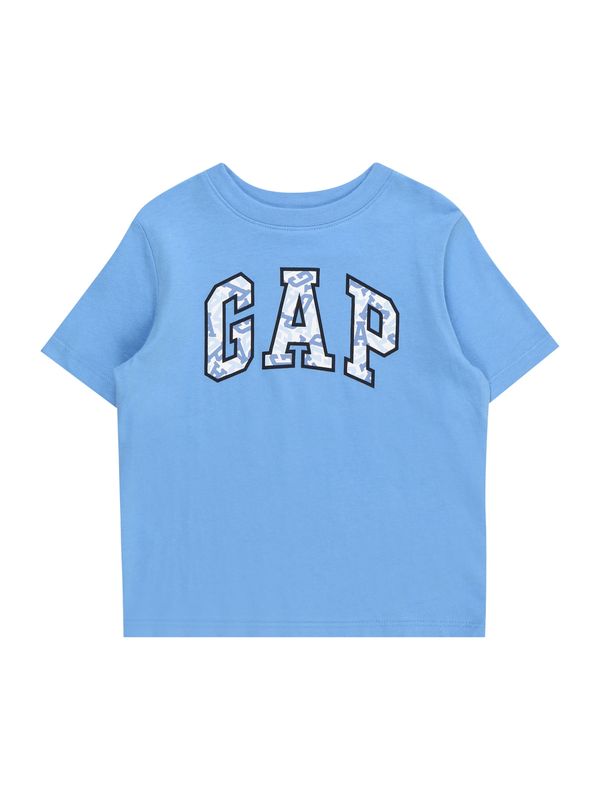 GAP GAP Тениска  светлосиньо / бяло