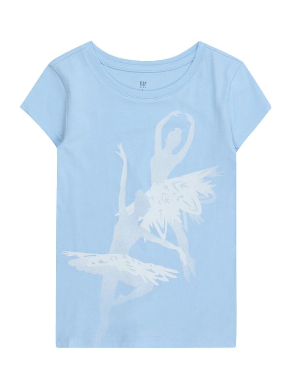 GAP GAP Тениска  светлосиньо / бяло