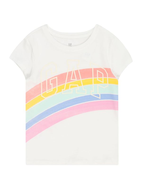 GAP GAP Тениска  светлосиньо / жълто / бледорозово / бяло