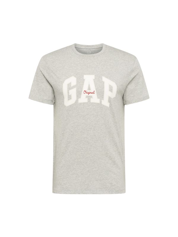 GAP GAP Тениска  светлосиво / червено / бяло