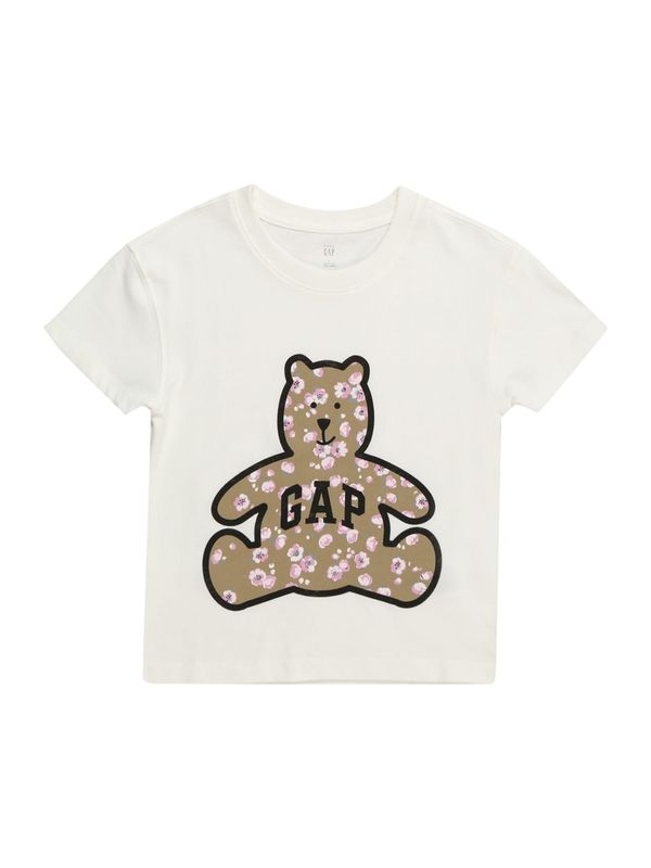 GAP GAP Тениска  таупе сиво / розово / черно / мръсно бяло