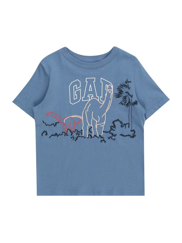 GAP GAP Тениска 'V-BF'  бежово / гълъбово синьо / черно / бяло