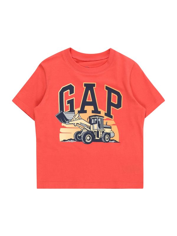 GAP GAP Тениска 'V-BF'  нейви синьо / сиво / оранжево / оранжево-червено