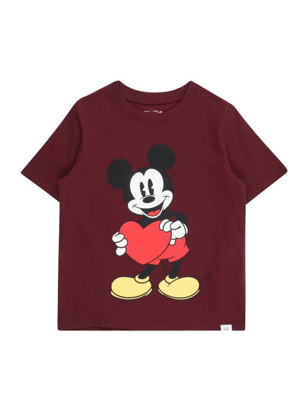 GAP GAP Тениска 'VDAY'  карминено червено / ярко червено / черно / бяло