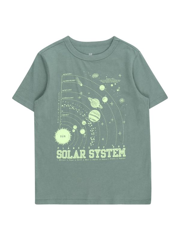 GAP GAP Тениска  зелено / неоново зелено