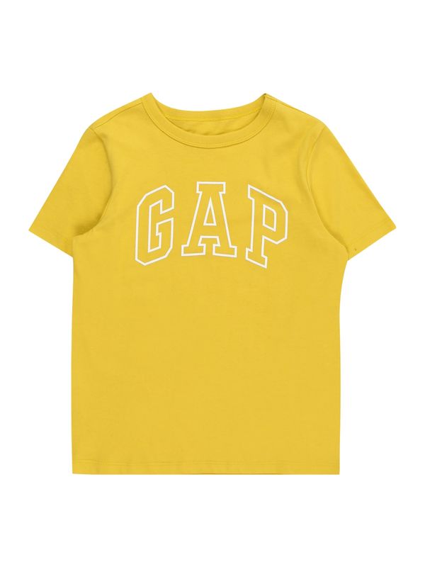 GAP GAP Тениска  жълто / бяло