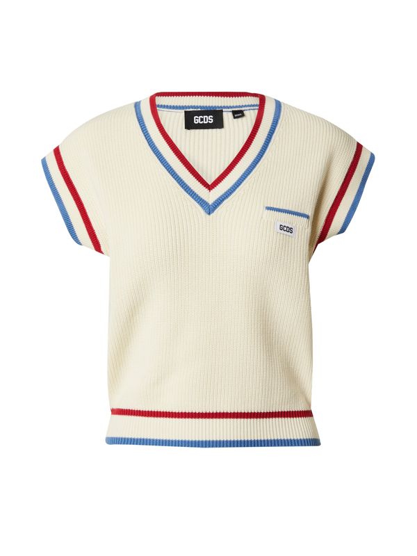 GCDS GCDS Пуловер  кралско синьо / червено / черно / мръсно бяло