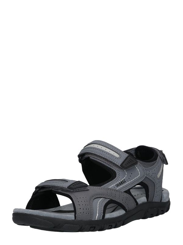 GEOX GEOX Туристически сандали 'Strada'  антрацитно черно / опушено синьо