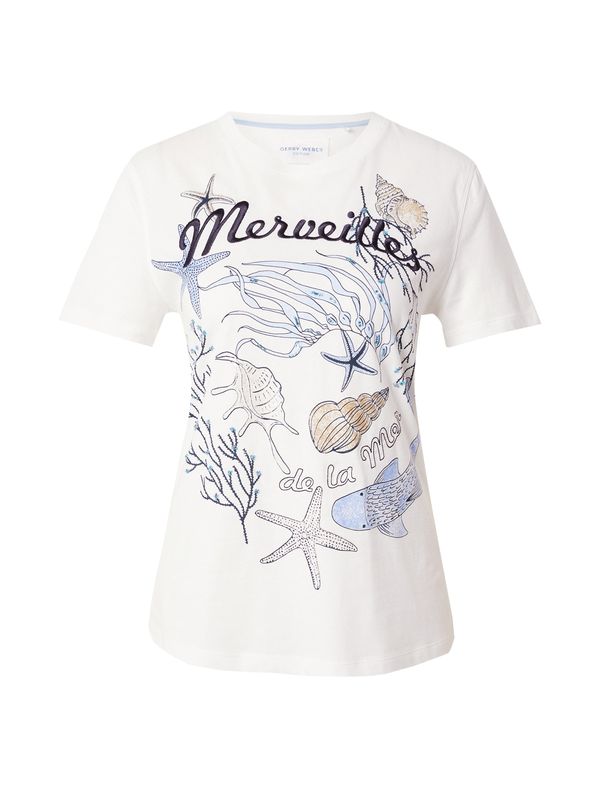 GERRY WEBER GERRY WEBER Тениска  цвят "пясък" / светлосиньо / черно / мръсно бяло