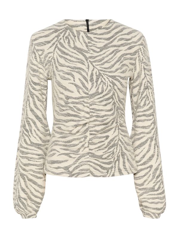 Gestuz Gestuz Блуза 'Iria'  сиво / бял памук