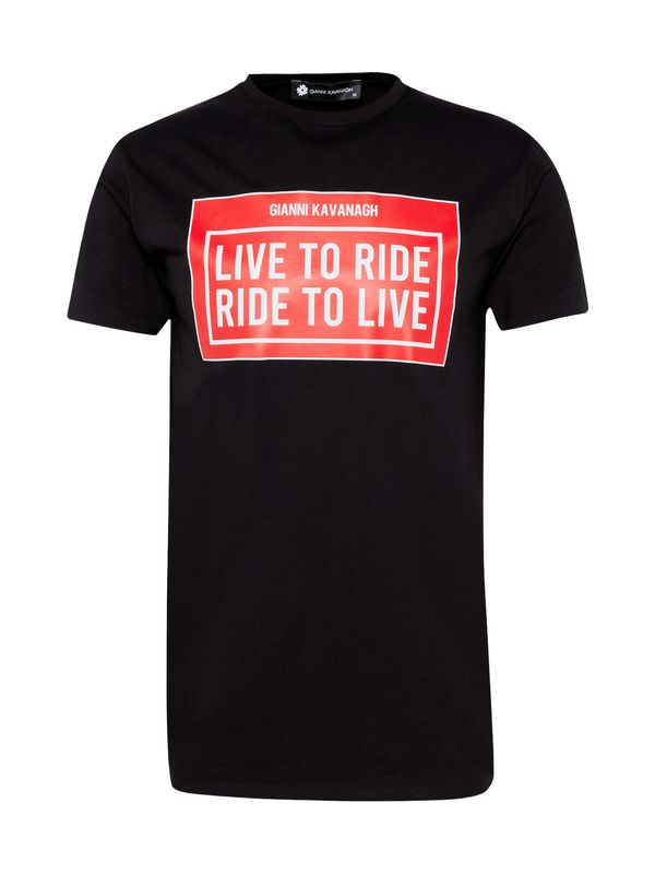Gianni Kavanagh Gianni Kavanagh Тениска 'Ride'  червено / черно / бяло