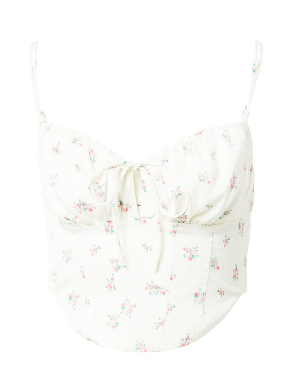 Gina Tricot Gina Tricot Блуза  зелено / розово / бяло