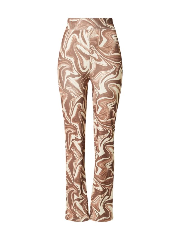 Gina Tricot Gina Tricot Панталон 'Aurora'  кремаво / кафяво / светлокафяво