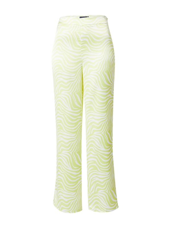 Gina Tricot Gina Tricot Панталон  светлозелено / бяло