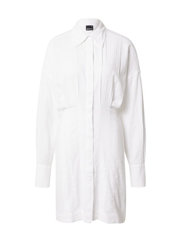 Gina Tricot Gina Tricot Рокля тип риза 'Lana'  бяло