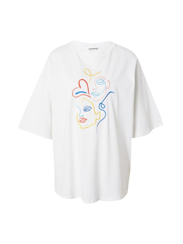 GLAMOROUS GLAMOROUS Тениска  синьо / жълто / тъмнооранжево / бяло