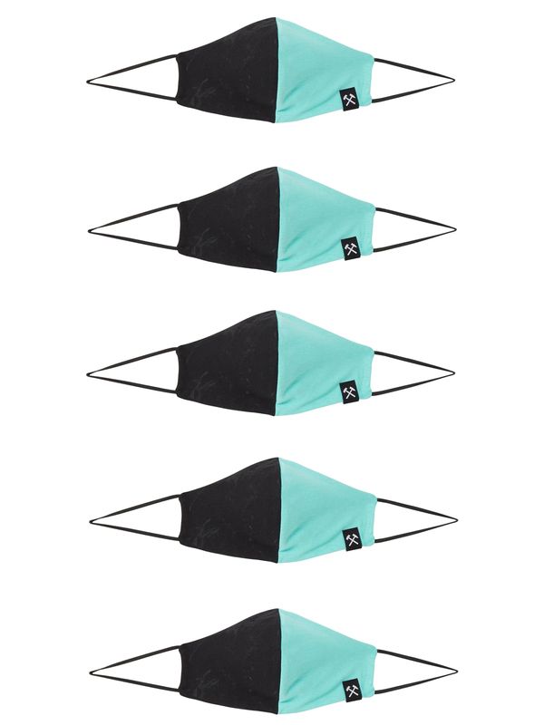 Grubenhelden Grubenhelden Кърпи 'Colourblock'  тюркоазен / черно