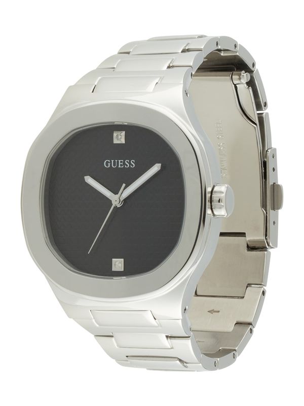GUESS GUESS Аналогов часовник  черно / сребърно