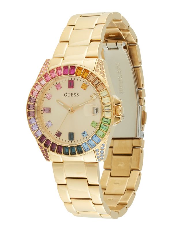 GUESS GUESS Аналогов часовник  синьо / злато / зелено / лилав