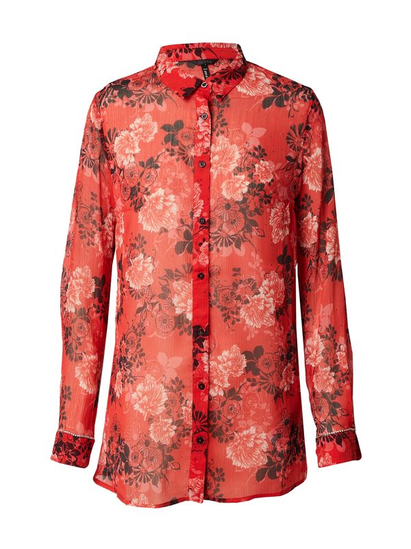 GUESS GUESS Блуза 'CLOUIS'  червен меланж / черно / бяло