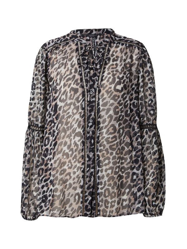 GUESS GUESS Блуза 'JOSETTE'  цвят "пясък" / сиво / черно