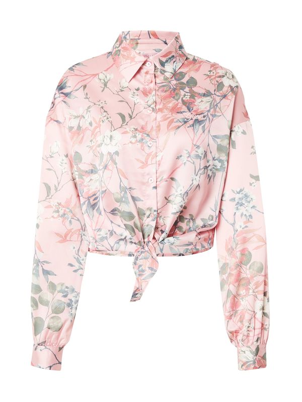 GUESS GUESS Блуза  зелено / бледорозово / пъпеш / бяло